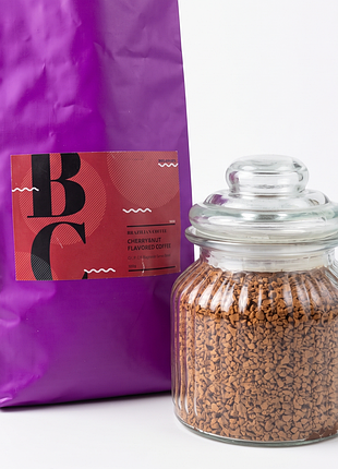 Кава розчинна brazilian coffee cherry&nut flavored 100% робуста, вишня та горіх, 500 г