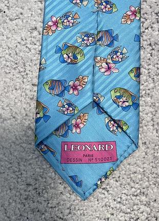 Краватка leonard paris 100% шовк made in italy