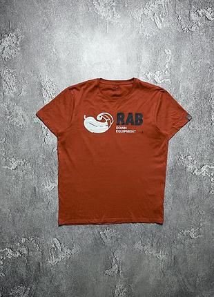 Vintage винтажная футболка rab раб outdoor аутдор big logo size s размер с