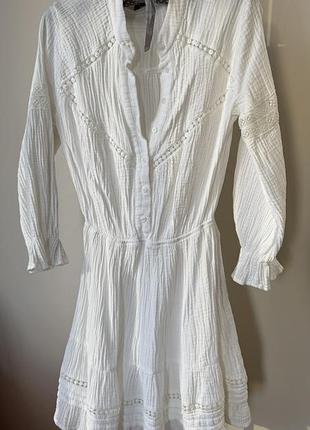 Біла муслінова сукня rvelin | boho | 100% бавовна | xs
