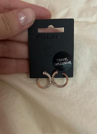 Сережки pilgrim позолота