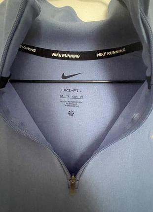 Nike running dri-fit жіночий лонгслів xs блакитний для бігу фітнесу тренувань