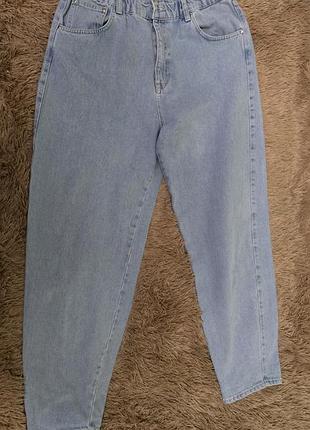 Джинси pull&bear mom fit — світло-блакитні
