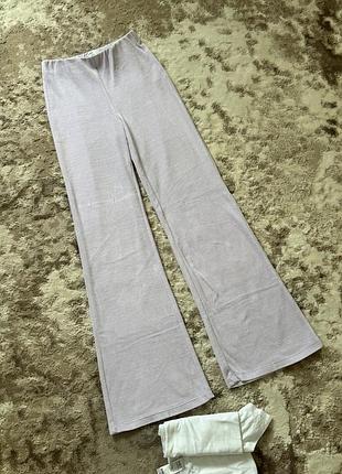 Штани велюр кльош bershka s