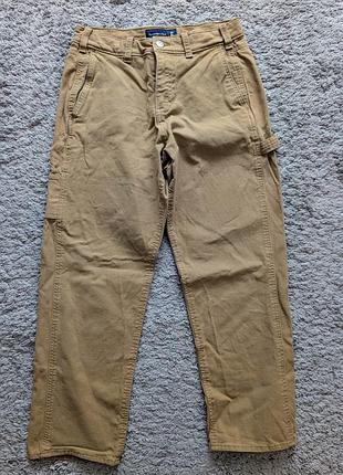 Трендовые брюки abercrombie&amp;fitch, size w30l30(по фактуw28-39), полупояс 36-39 бедра 55 длина 93 ширина штанины 20, хорошо тянутся.