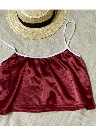 Shein крутий бордовий топ