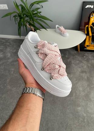 Nike air force 1 low custom lanvin laces white multicolor