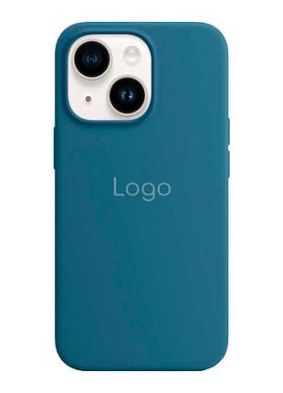 Чохол silicone magsafe посиленого захисту для apple iphone 13 blue jay