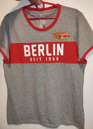Спорт катон фан ультрасс серая футболка fc union berlin.м