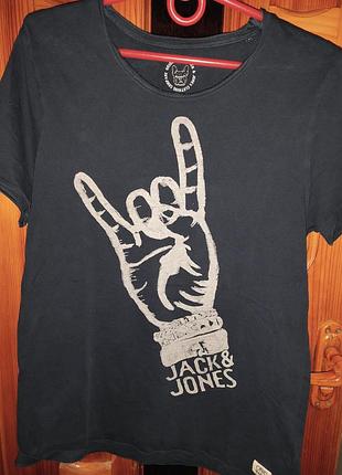 Стильная фирменная футболка катон бренд.jack&amp;jones.м
