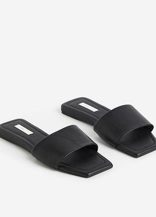Шкіряні шльопки мюлі h&m 38 р.