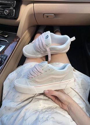 Кроссовки vans knu skool beige