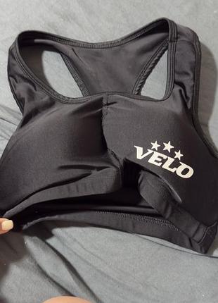 Спортивний топ-бра velo із захистом грудей (кишені для чашок) / топ для єдиноборств боксу кікбоксингу