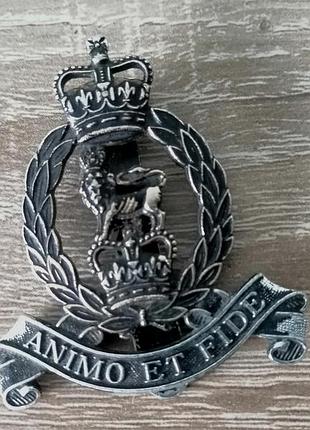 Бейдж британской армии animo et fide оригинал (london bage and button