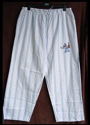 Штаны женские котоновые, stitch,  xl, eur 46-48