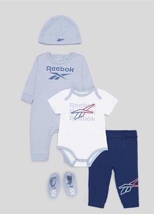 Набор 5 piece layette set reebok для младенца из пяти предметов боди штаны