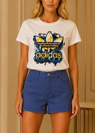 Біла футболка адідас adidas
