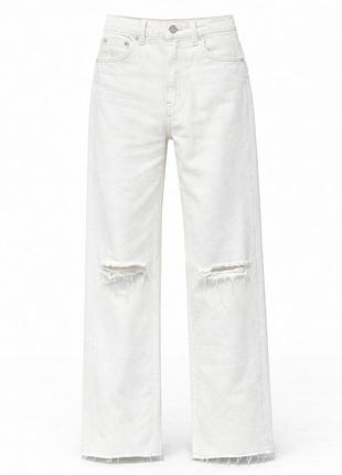 Білі джинси wide leg