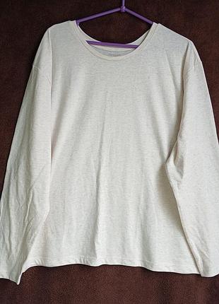 Лонглослив женский бежевый меланж, xl, eur 46-48,  батл