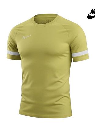 Оригинальная мужская футболка nike dri fit размер xs желтая спортивная футбольная найк pro про а1