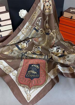 Hermes! оригинал! шелковый винтажный платок платок