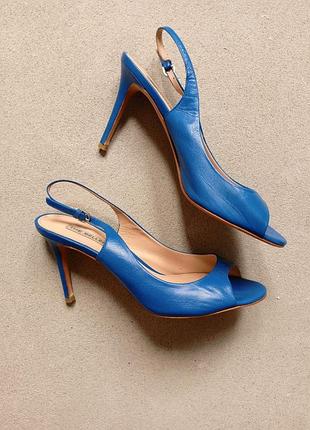 Кожаные босоножки slingbacks the seller итальялия р. 39.5 (стелька 25)