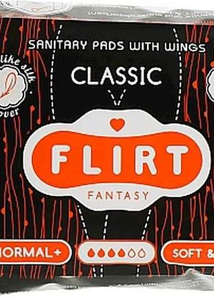 Прокладки гігієнічні classic , soft dry, 4 краплі, 9шт тм fantasy flirt