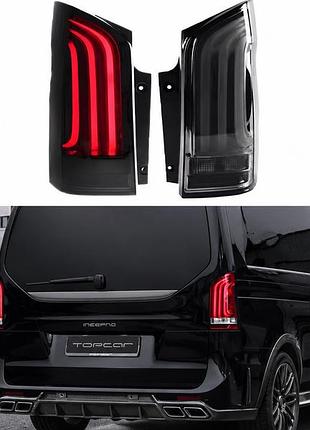 Задние фонари oem 2024 black (для vito, 2 шт.) для mercedes vito/v-class w447 2014- гг
