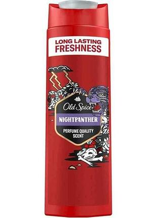 Гель-шампунь 400мл 3-в-1 night panther тм old spice