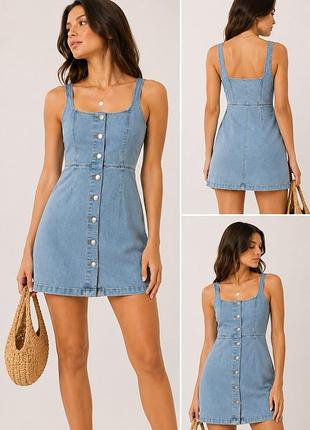 Сукня жіноча джинсова denim co. блакитна xs/32