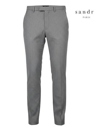 Оригинальные мужские шерстяные брюки sandro paris slim fit размер s m серые деловые штаны сандро строгие повседневные  a1