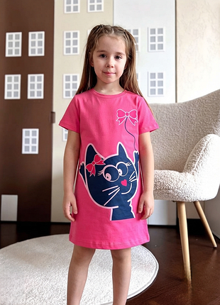 100% бавовна 🎀 плаття з милим принтом 👗 літня сукня для дівчинки 🌈 дитячий одяг, сарафан, туніка