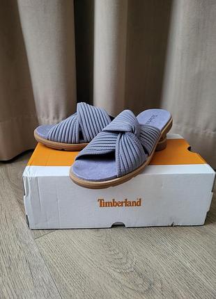 Новые женские кожаные шлепанцы timberland