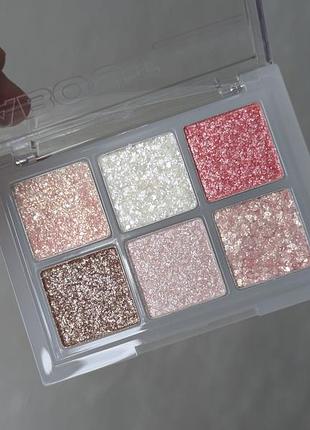 Корейська палетка глітерів about tone oh my glitter pop eyeshadow palette 02 my fairy