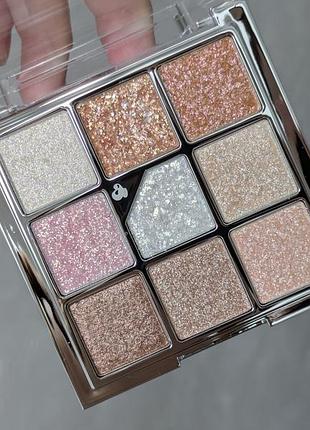 Корейська палетка тіней-глітерів unleashia glitterpedia eye palette 01 all of glitter