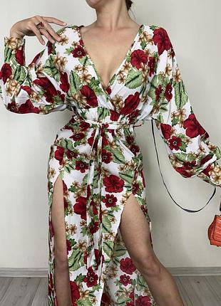 Распродажа платье prettylittlething кимоно с разрезами