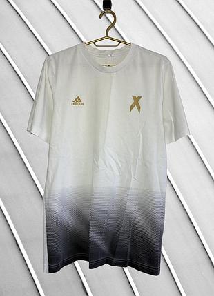 Мужская футболка adidas aeropeady m оригинал адидас стано отличное хлопковое с принтом золотые детали прямая 48