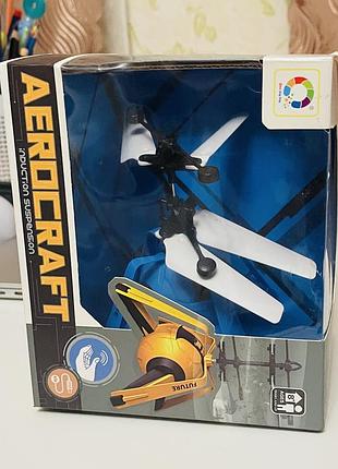 Іграшковий вертоліт мінігелікоптер aerocraft з індукційним керуванням