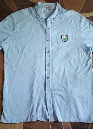 Мужская винтажная рубашка-поло lyle & scott (big size / хлопок)