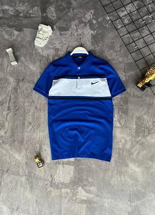Чоловіче поло nike в синьому кольорі