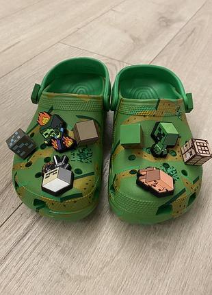 Дитячі крокси для хлопчика майнкрафт crocs minecraft, розмір j1