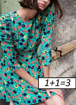 1+1=3❤️ симпатичное вискозное платье с биркой zara