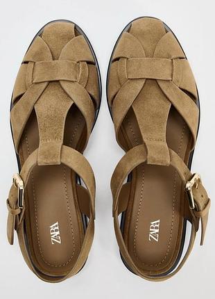 Сандалі zara 39 розмір натуральна шкіра