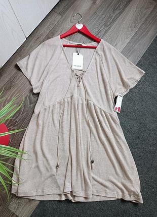 Сукня парео на пляж бежева нова pull&amp; bear.