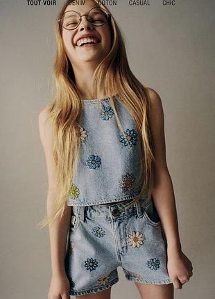 Джинсовий топ zara 10р