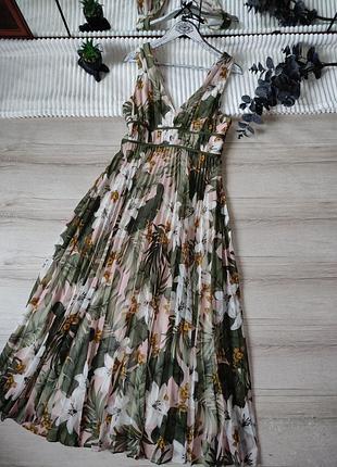 Плиссированное платье mango p m