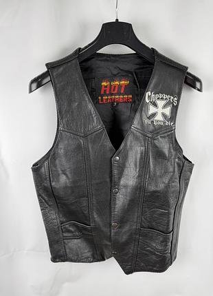 Кожаная жилетка hot leathers choppers