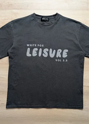 White fox leisure vol 3.5 футболка оверсайз xs/s серый графит
