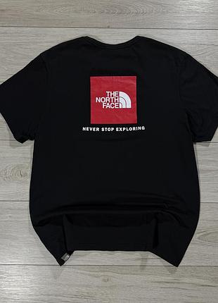 Черная мужская футболка тн норт фейс the north face box nse black, xxl, оригинал