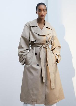 Котоновий плащ тренч h&m